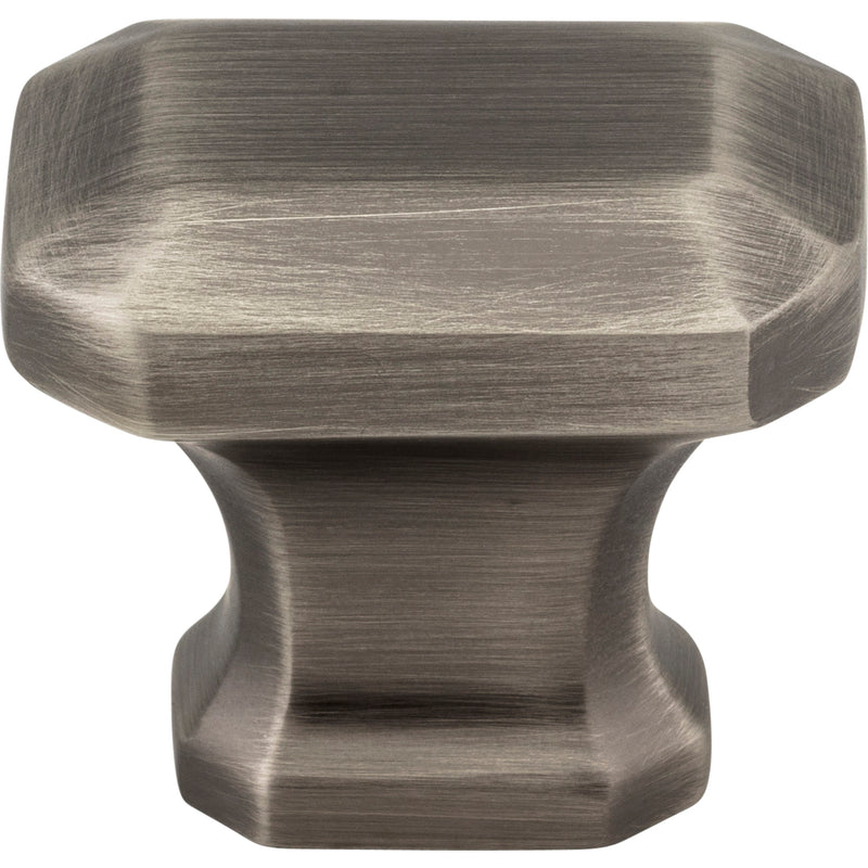 1-1/4" Overall Length Brushed Pewter Emerald Ella Cabinet Knob