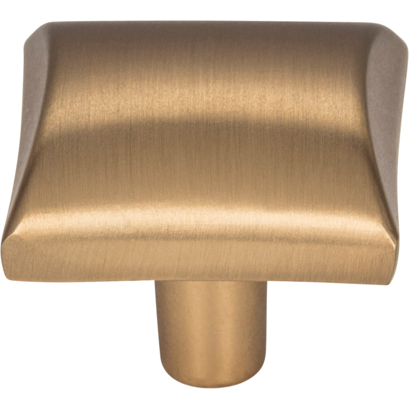 1-1/8" Overall Length Satin Bronze Square Glendale Cabinet Knob