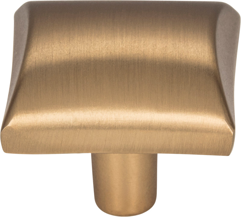 1-1/8" Overall Length Satin Bronze Square Glendale Cabinet Knob