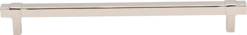 224 mm Center-to-Center Polished Nickel Square Zane Cabinet Pull