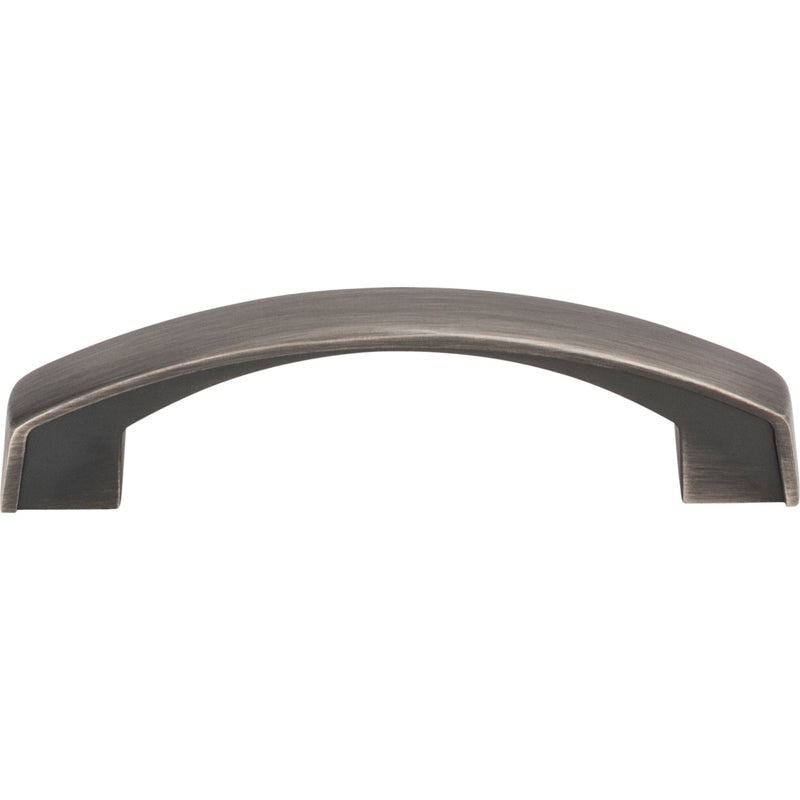 96 mm Center-to-Center Brushed Pewter Merrick Cabinet Pull