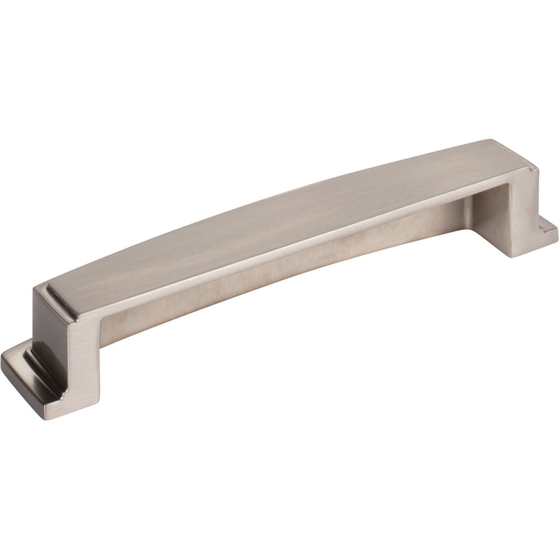 128 mm Center Satin Nickel Square-to-Center Square Renzo Cabinet Cup Pull