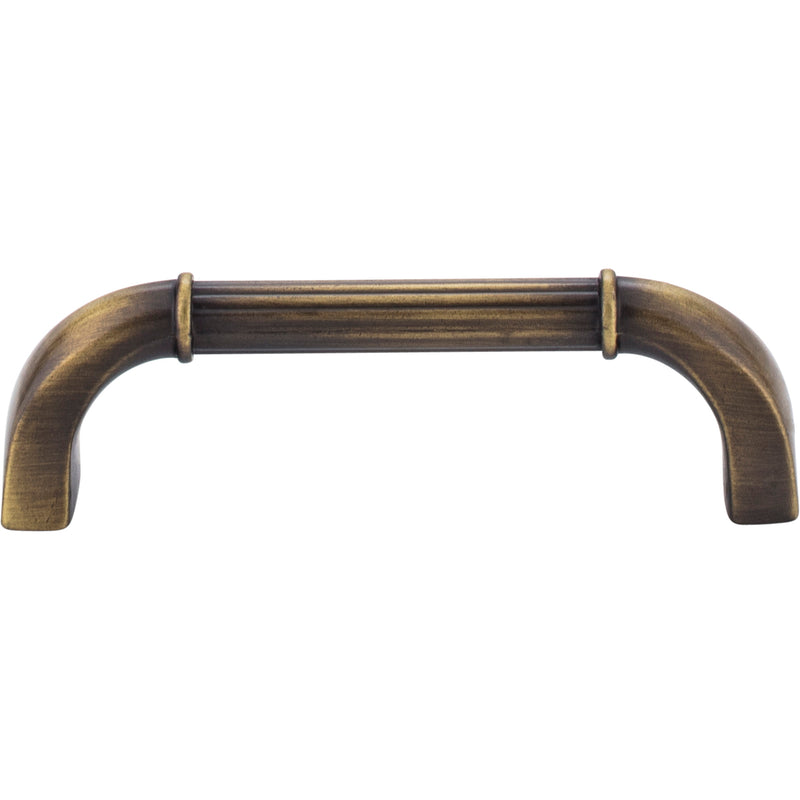 96 mm Center-to-Center Antique Brushed Satin Brass Cordova Cabinet Pull