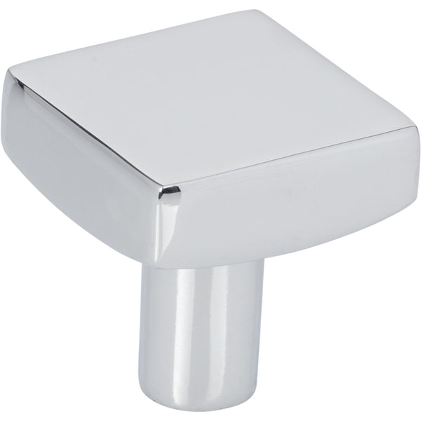 1-1/8" Overall Length Polished Chrome Square Dominique Cabinet Knob