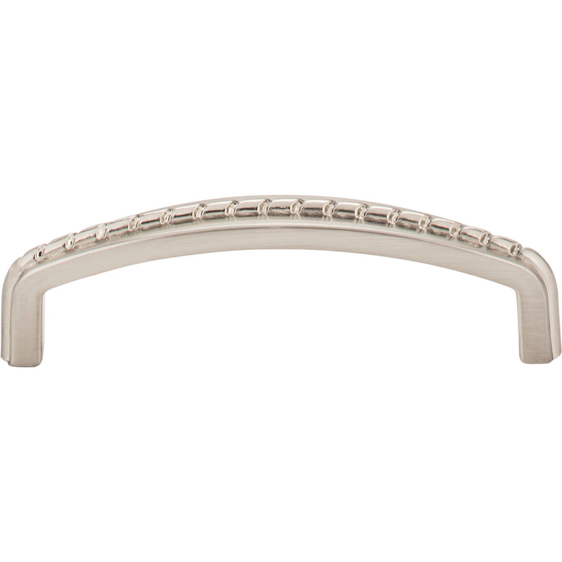 96 mm Center-to-Center Satin Nickel Rope Detailed Cypress Cabinet Pull