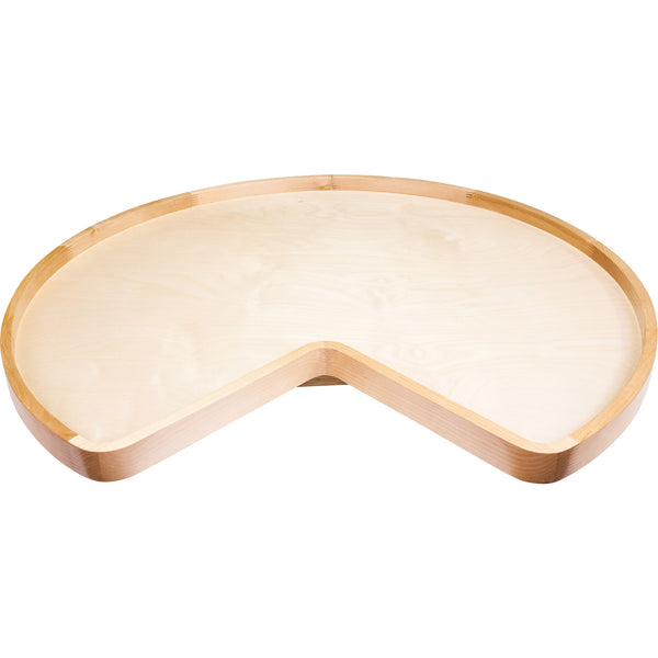 28" Kidney Wood Lazy Susan Shelf with Swivel