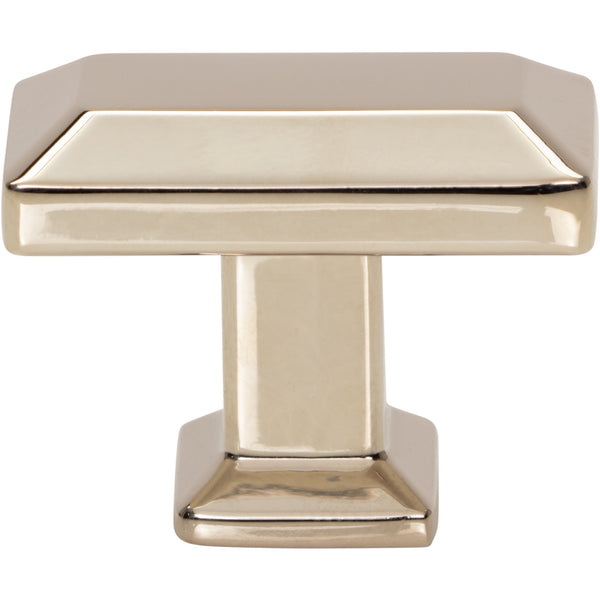 Sweetbriar Lane Rectangle Knob 1 3/8 Inch Polished Nickel