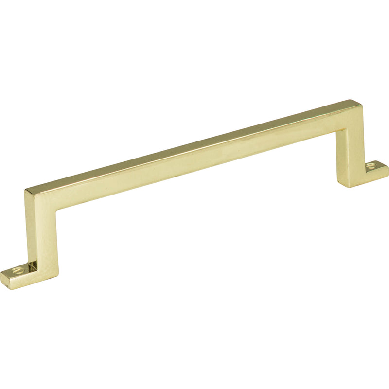 Campaign Bar Pull 5 1/16 Inch (c-c) Polished Brass