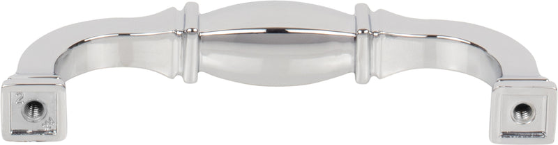 96 mm Center-to-Center Polished Chrome Audrey Cabinet Pull