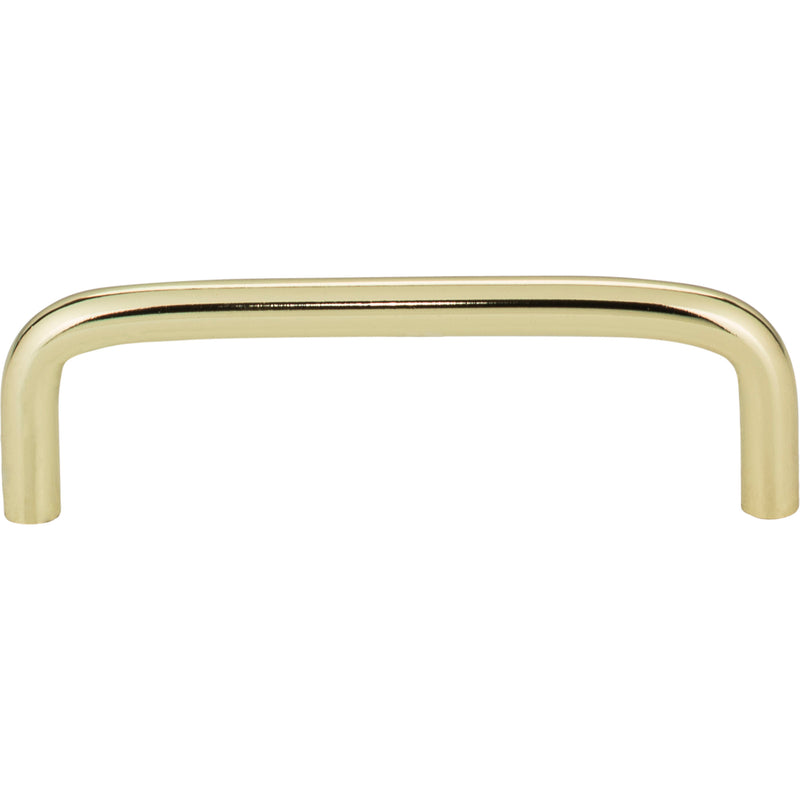 96 mm Center-to-Center Polished Brass Torino Cabinet Wire Pull