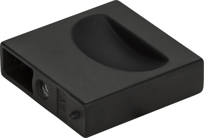 Thin Square Knob 1 1/4 Inch Matte Black