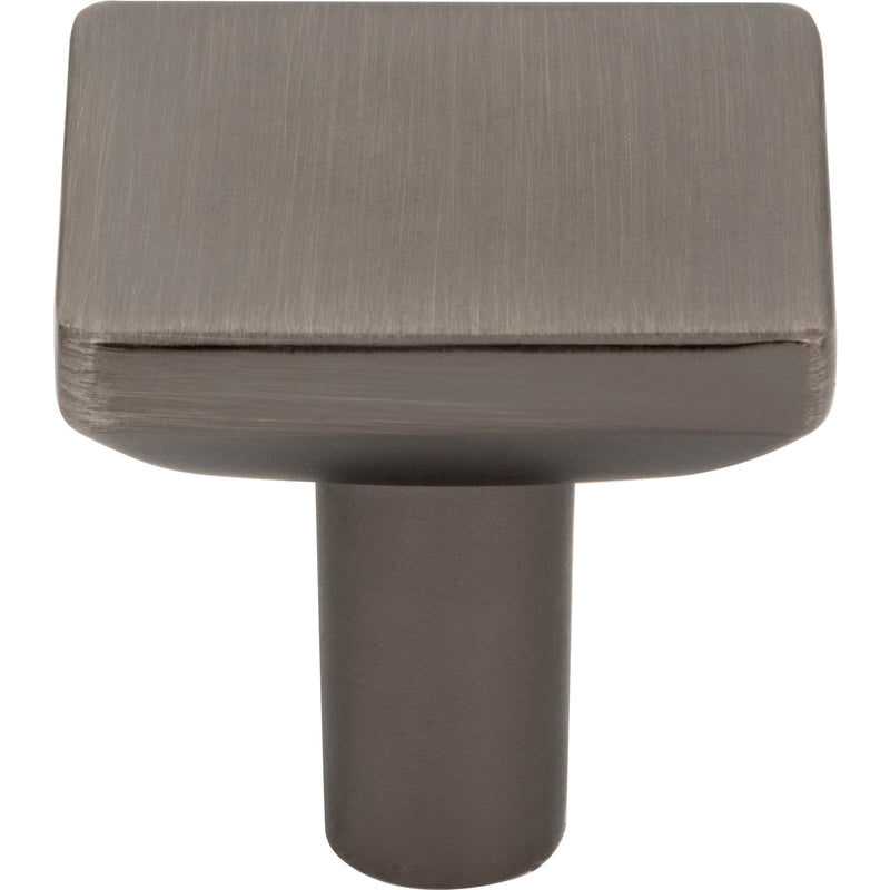 1-1/4" Overall Length Brushed Pewter Walker 1 Square Knob