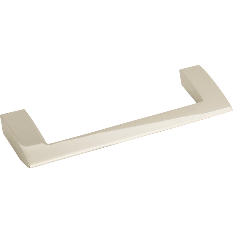 Angled Drop Pull 5 1/16 Inch (c-c) Polished Nickel