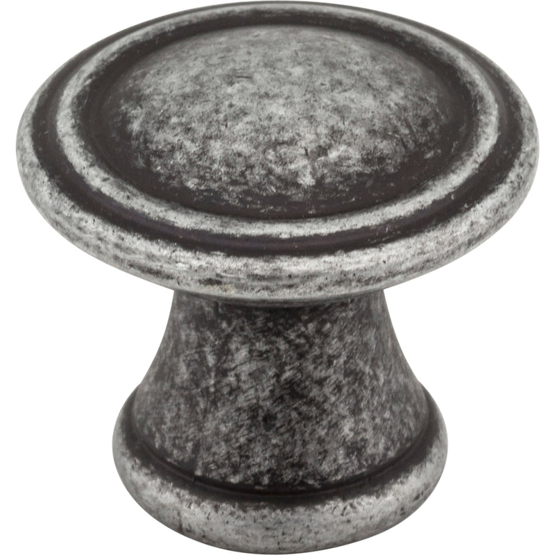 1-3/16" Diameter Distressed Antique Silver Chesapeake Cabinet Knob