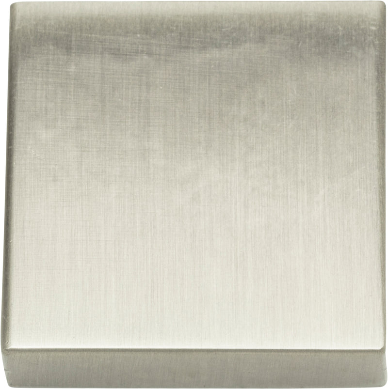 Thin Square Knob 1 1/4 Inch Brushed Nickel