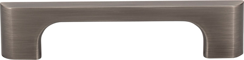 96 mm Center-to-Center Brushed Pewter Asymmetrical Leyton Cabinet Pull