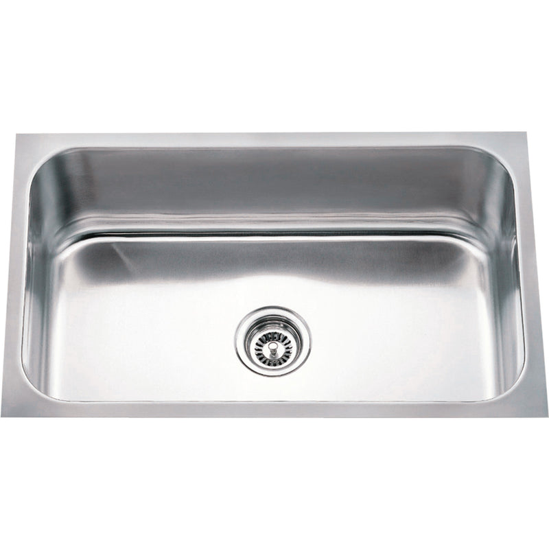 868:  30" L x 18" W x 9" D Undermount 18 Gauge Stainless Steel Single Bowl Sink