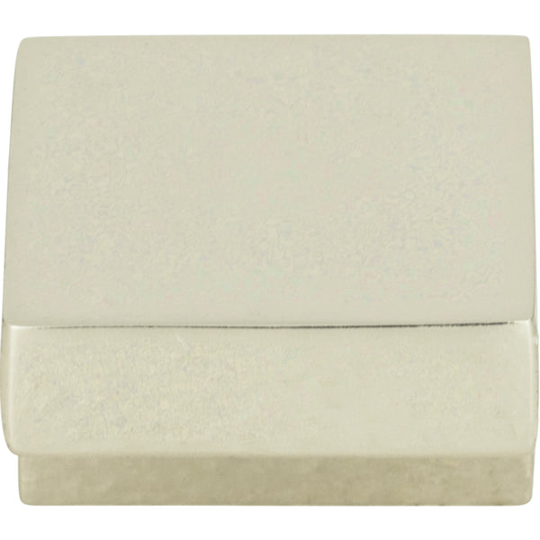 Small Square Knob 5/8 Inch (c-c) Polished Nickel