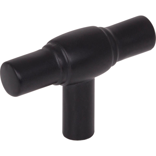 2" Matte Black Hayworth Cabinet "T" Knob