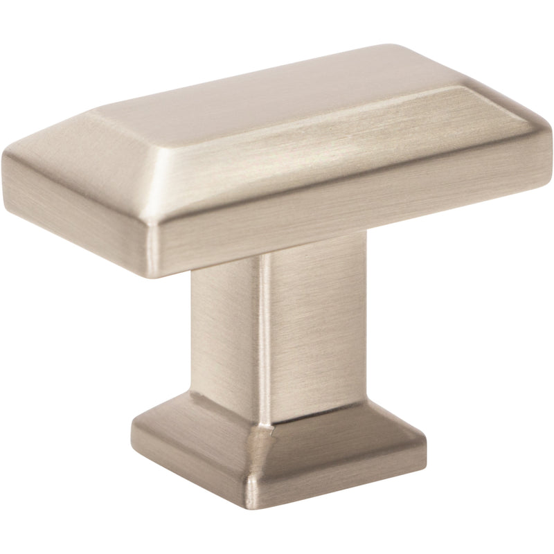 Sweetbriar Lane Rectangle Knob 1 3/8 Inch Brushed Nickel