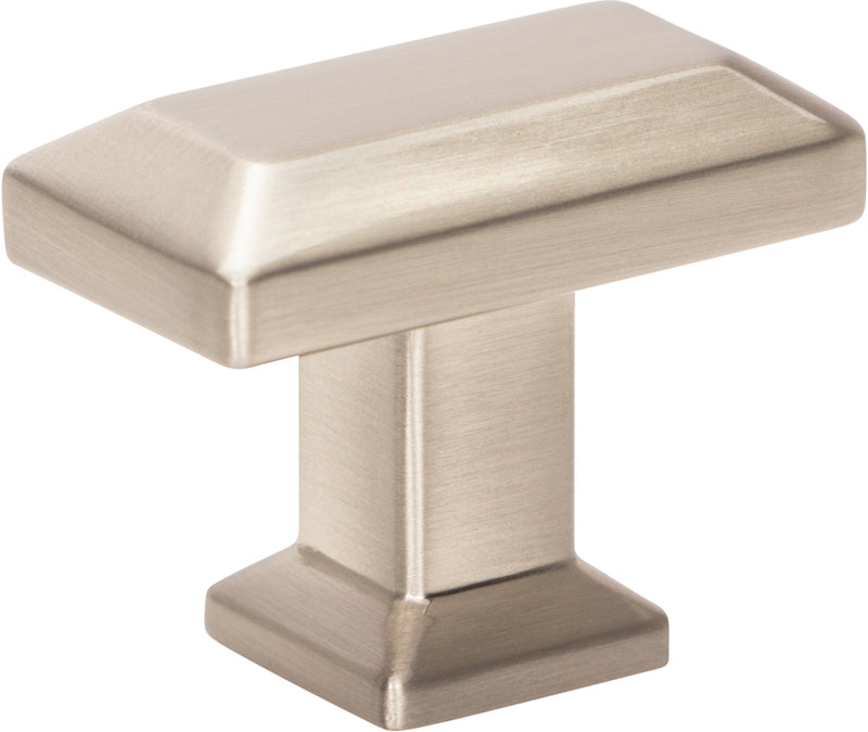 Sweetbriar Lane Rectangle Knob 1 3/8 Inch Brushed Nickel