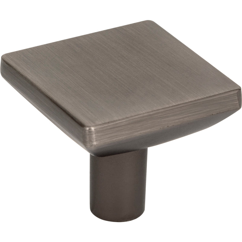 1-5/8" Overall Length Brushed Pewter Walker 1 Square Knob