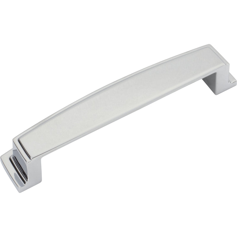 128 mm Center Polished Chrome Square-to-Center Square Renzo Cabinet Cup Pull