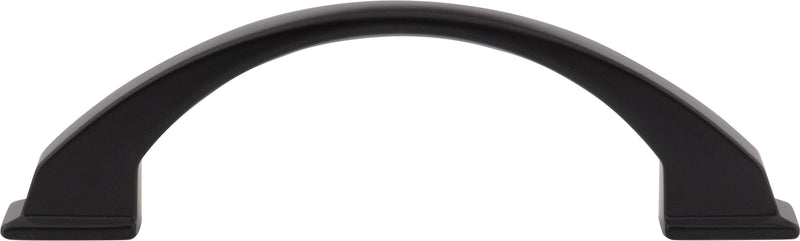 96 mm Center-to-Center Matte Black Arched Roman Cabinet Pull