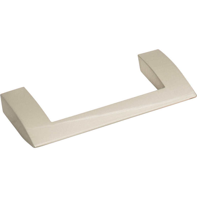 Angled Drop Pull 3 3/4 Inch (c-c) Brushed Nickel