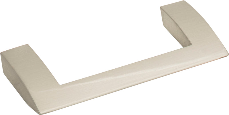 Angled Drop Pull 3 3/4 Inch (c-c) Brushed Nickel