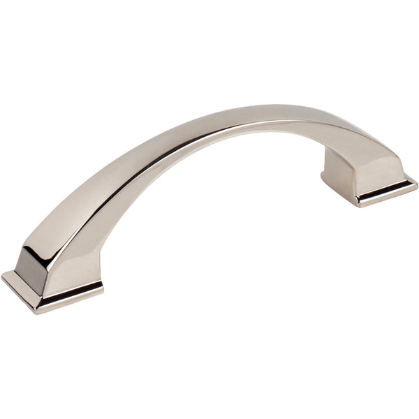 96 mm Center-to-Center Polished Nickel Arched Roman Cabinet Pull