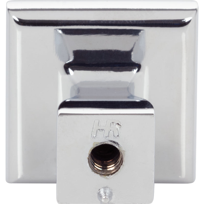 1" Overall Length Polished Chrome Square Hadly Cabinet Knob