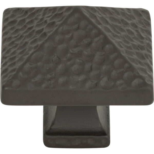 Craftsman Square Knob 1 1/4 Inch Aged Bronze