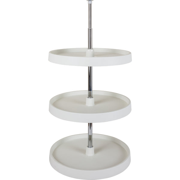 18" Round Three-Shelf Plastic Lazy Susan Set