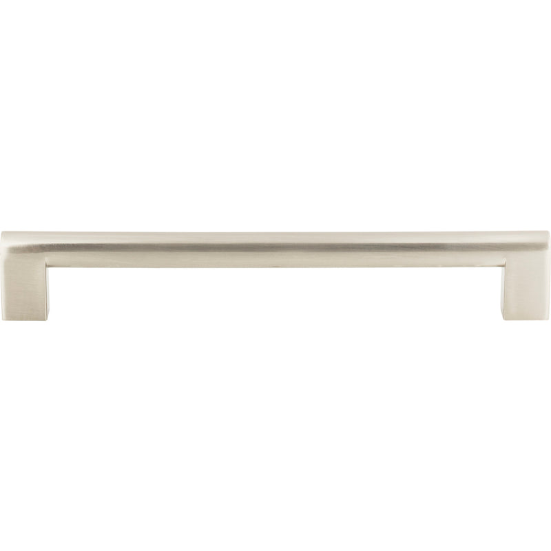 Round Rail Pull 7 9/16 Inch (c-c) Brushed Nickel