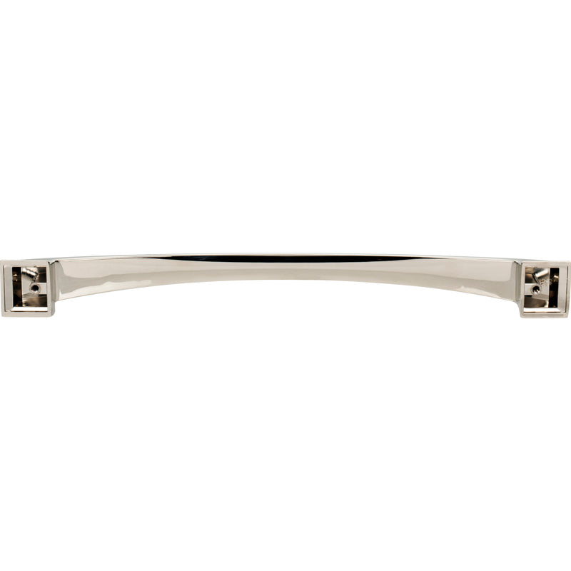 12" Center-to-Center Polished Nickel Arched Roman Appliance Handle