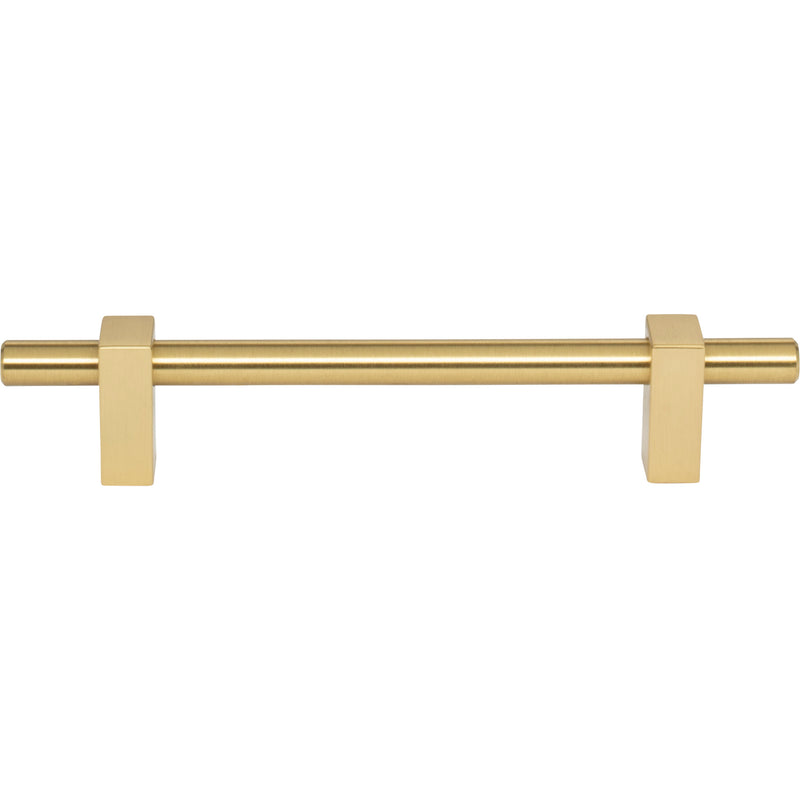 128 mm Center-to-Center Brushed Gold Larkin Cabinet Bar Pull