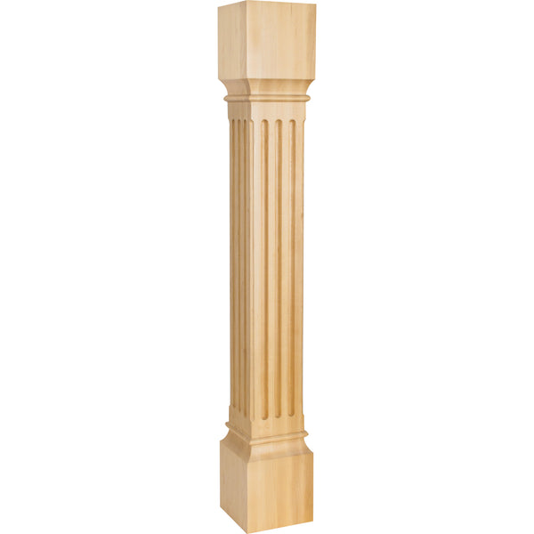 5" W x 5" D x 35-1/2" H Maple Fluted Post