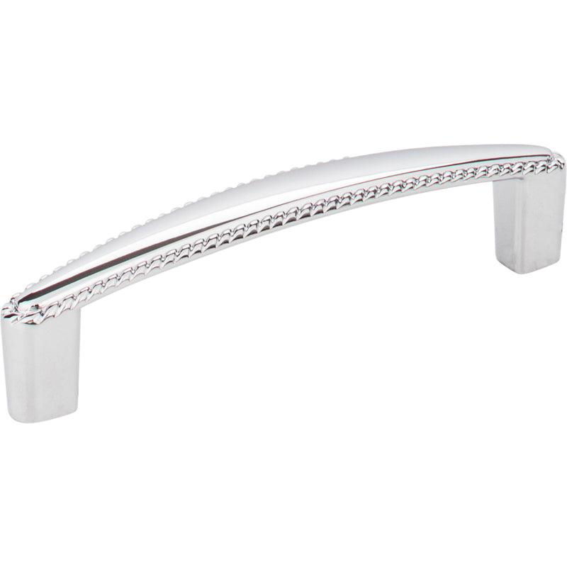 96 mm Center-to-Center Polished Chrome Rope Detailed Lindos Cabinet Pull