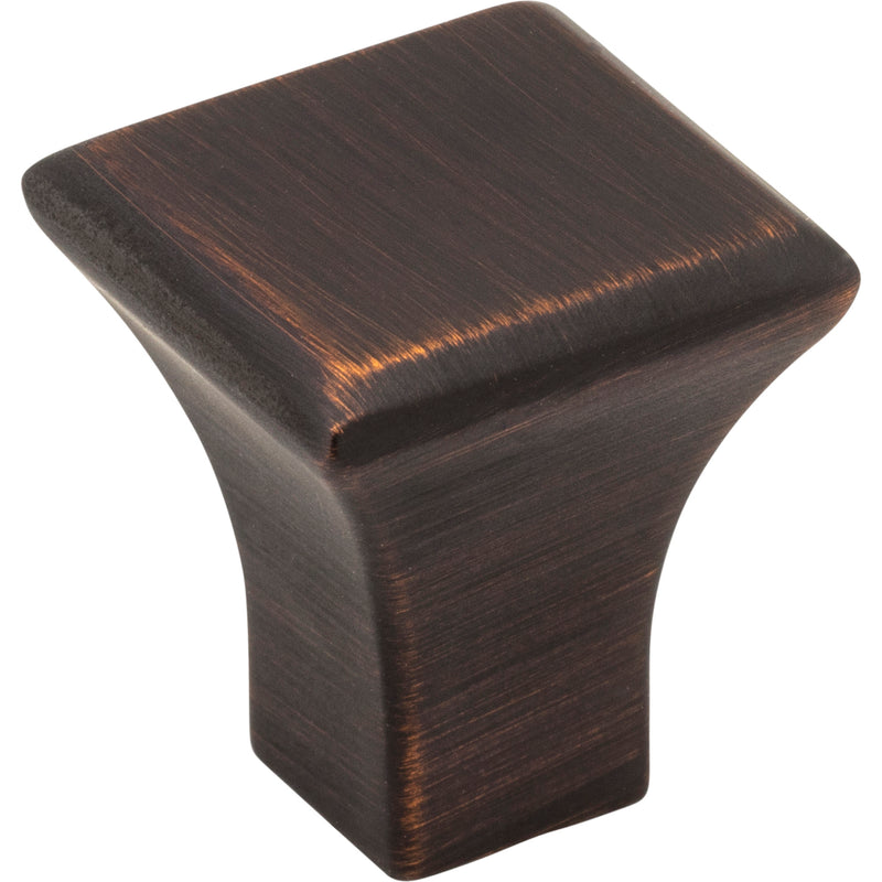 7/8" Overall Length Brushed Oil Rubbed Bronze Square Marlo Cabinet Knob