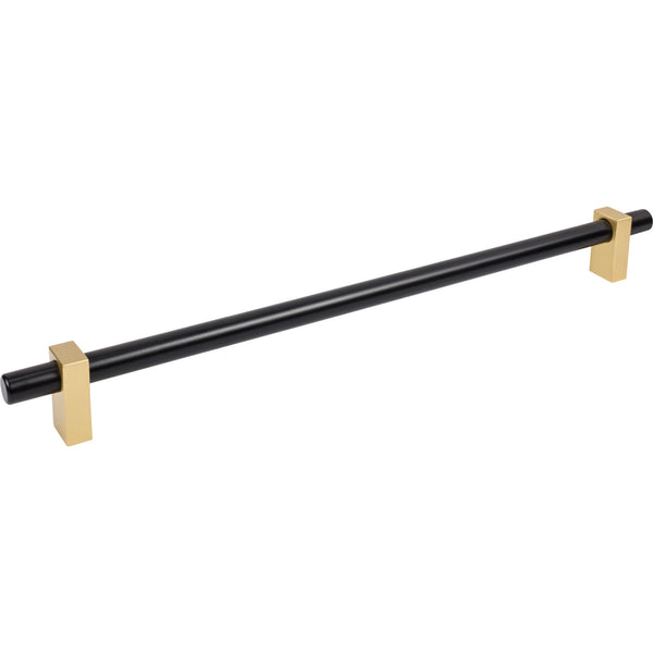 18" Center-to-Center Matte Black with Brushed Gold Larkin Appliance Handle