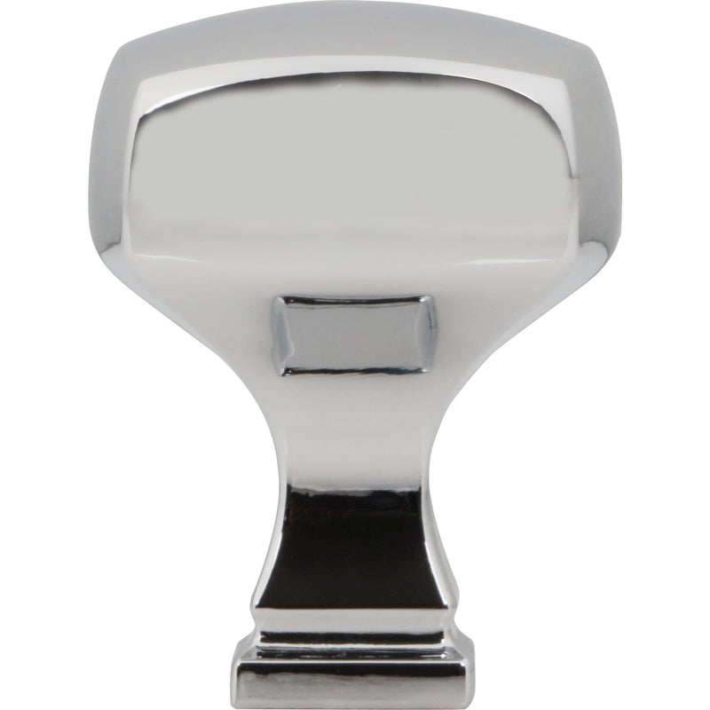 1-1/8" Overall Length Polished Chrome Square Audrey Cabinet Knob