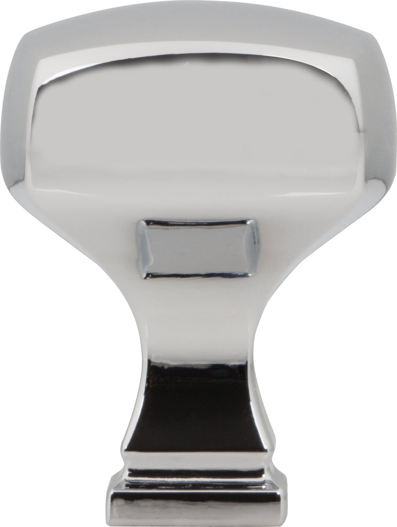 1-1/8" Overall Length Polished Chrome Square Audrey Cabinet Knob