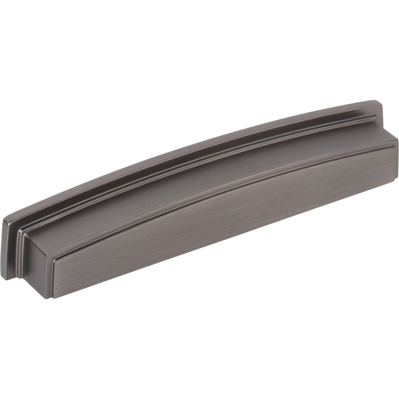 160 mm Center Brushed Pewter Square-to-Center Square Renzo Cabinet Cup Pull