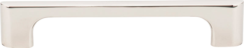 128 mm Center-to-Center Polished Nickel Asymmetrical Leyton Cabinet Pull