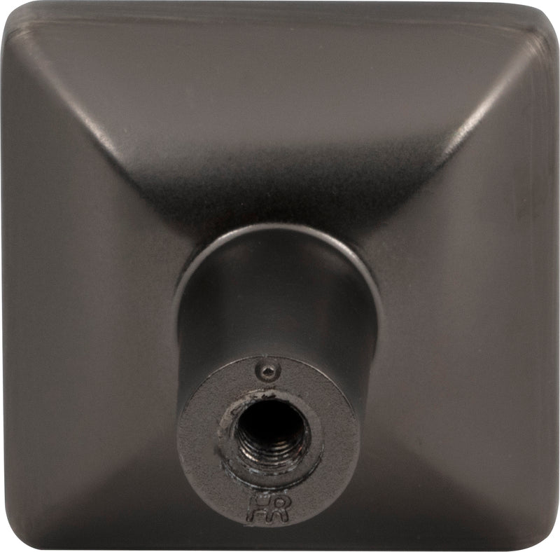 1-1/4" Overall Length Brushed Pewter Walker 1 Square Knob