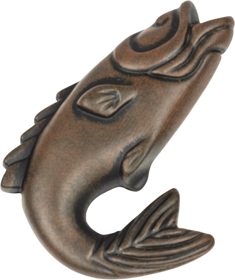 Fish Knob 2 1/4 Inch Rust