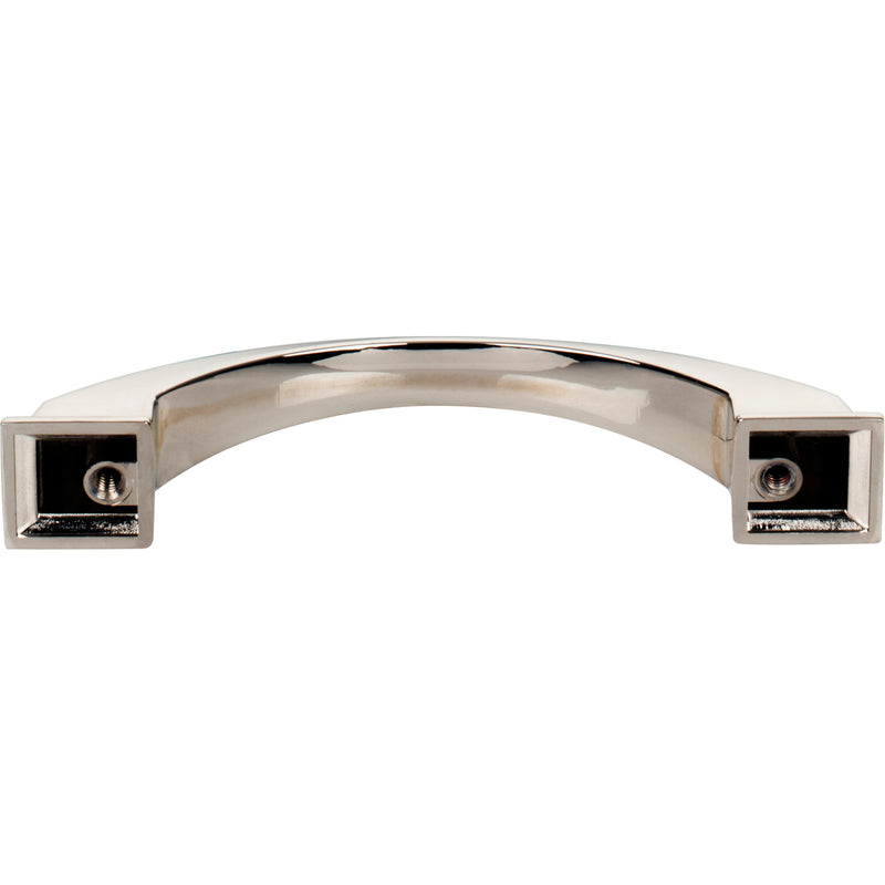 96 mm Center-to-Center Polished Nickel Arched Roman Cabinet Pull