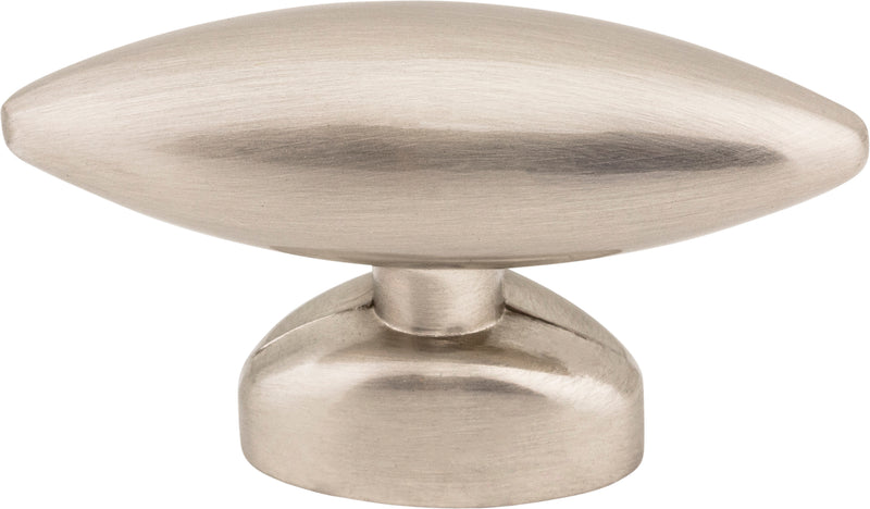 1-9/16" Overall Length Satin Nickel Football Verona Cabinet "T" Knob