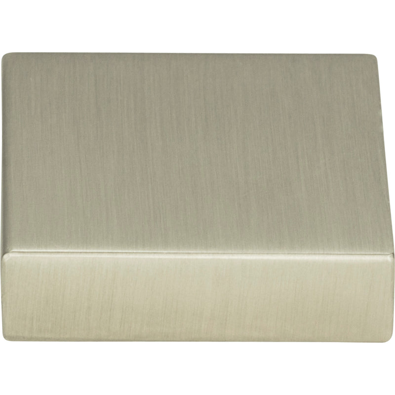 Thin Square Knob 1 1/4 Inch Brushed Nickel